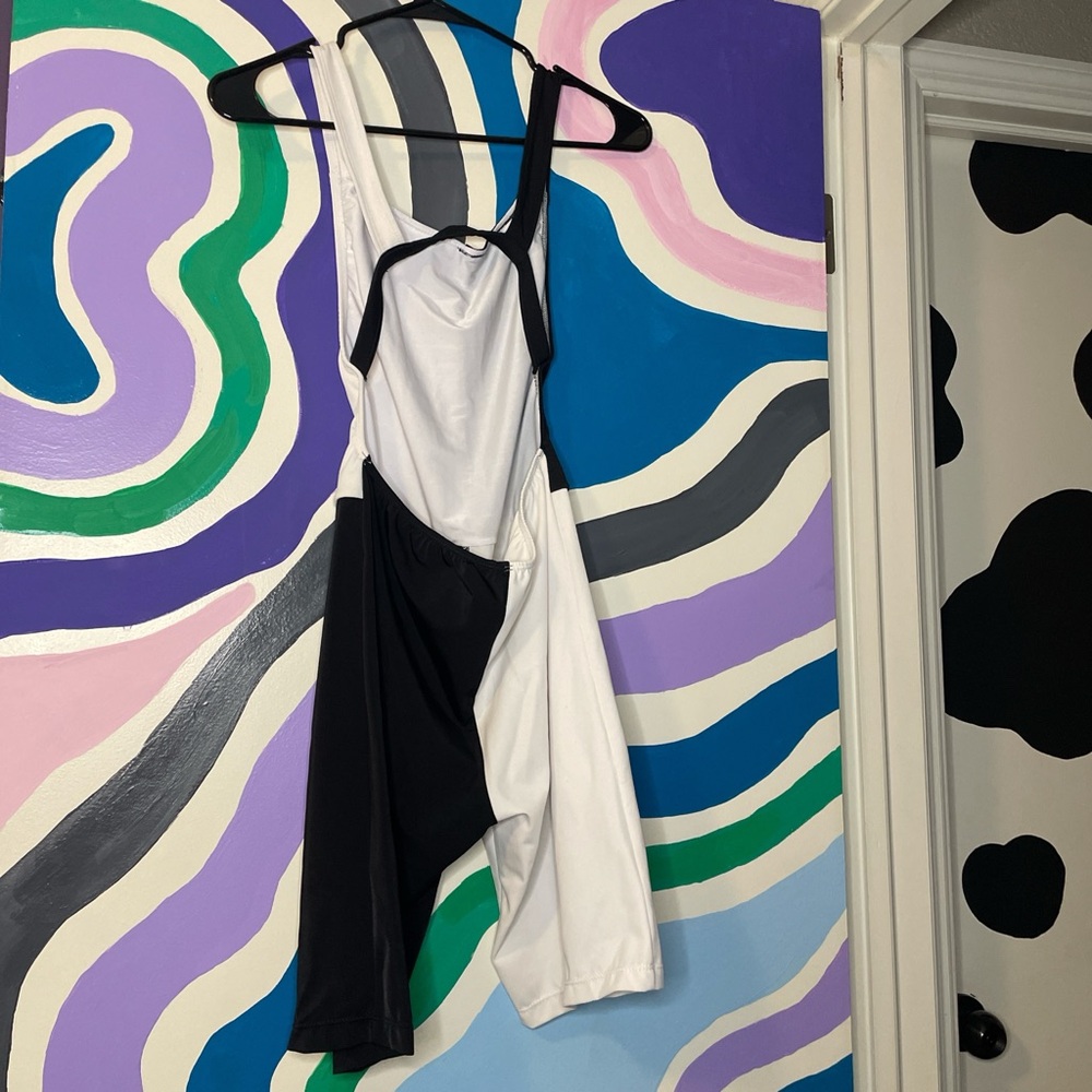 Split Colored Athletic Bodysuit - image 3